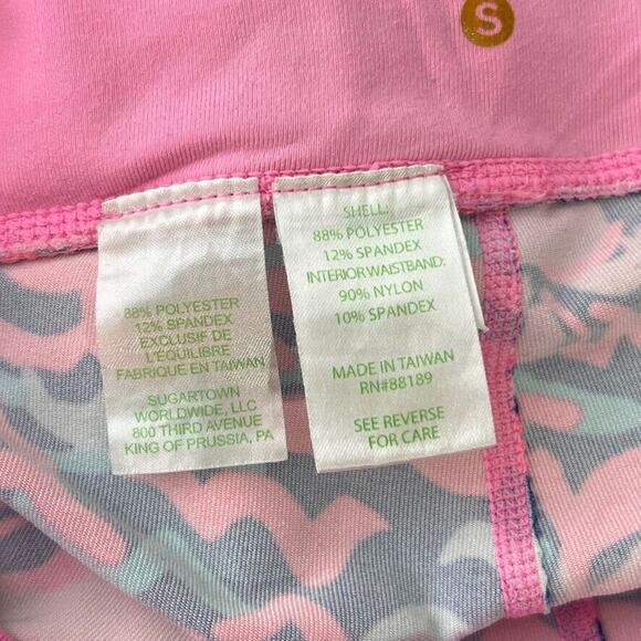 Lilly Pulitzer Bright Pink Lobstah Roll Luxletic Cropped Leggings Size S Women's - Picture 4 of 10